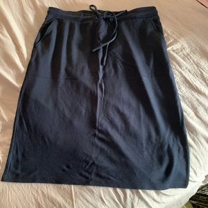 Navy midi skirt